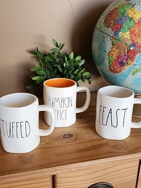 Rae Dunn Magenta Ceramic Coffee Mugs